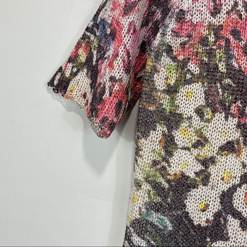 Color Works Floral Button Up Cardigan - Picture 4 of 13